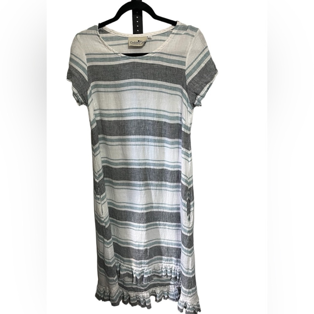 Goddess Gear Organic Linen Dress Sz Small
